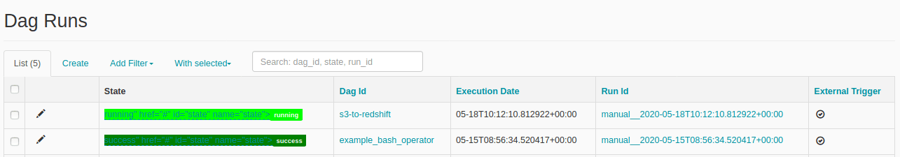DAG File Runs